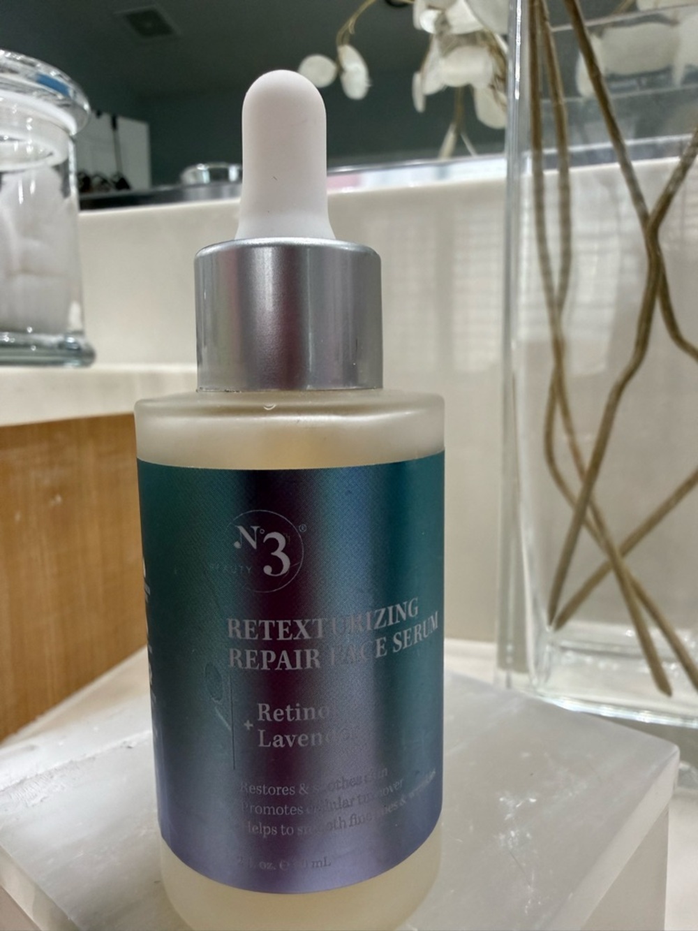 Retexturizing Repair Face Serum - Lavender Retinol (Blue-Green Bottle)